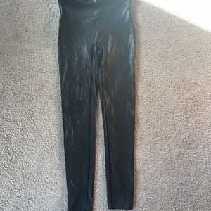 Spanx Black Leather Leggings
